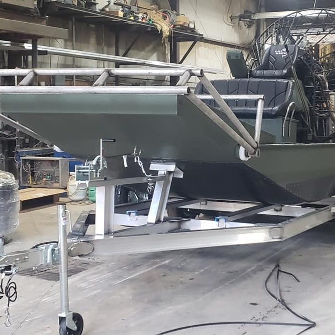 Custom Build Airboat with Cattail Pusher