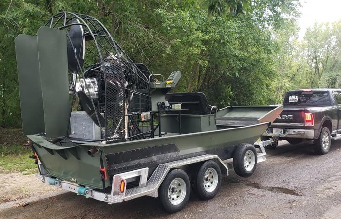Custom Build Airboat with Cattail Pusher