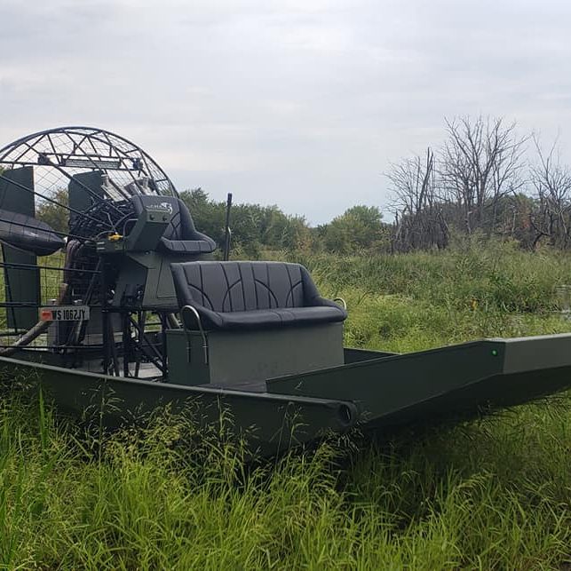 Custom Build Airboat with Cattail Pusher