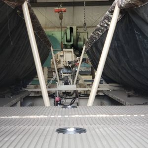 Custom Removable Scissor Blind inside