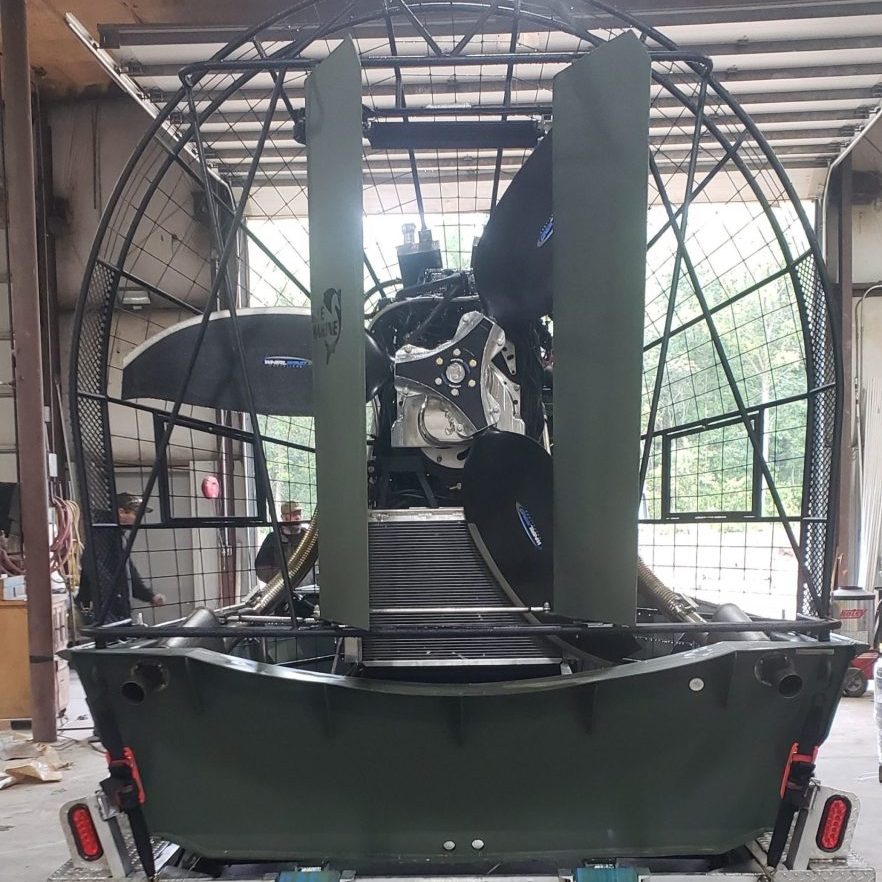 Custom Build Airboat with Cattail Pusher