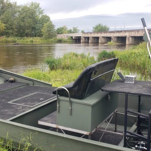 custom airboat with seat