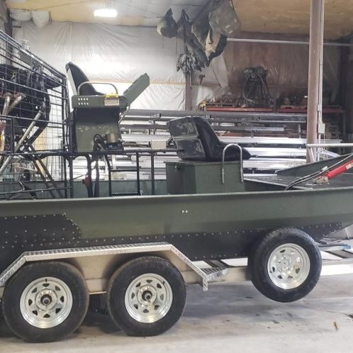 Custom Airboat with Cattail Pusher