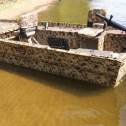 camo mud boat custom built