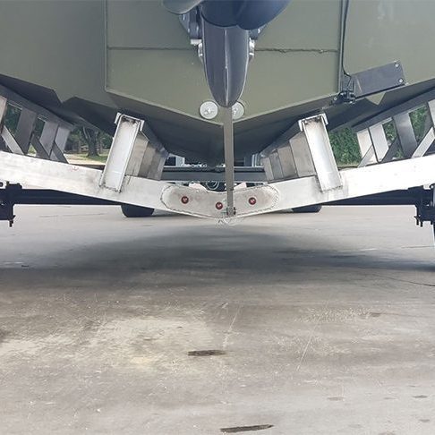 Gale Marine 20 ft Vee Hull Work Boat Custom Trailer