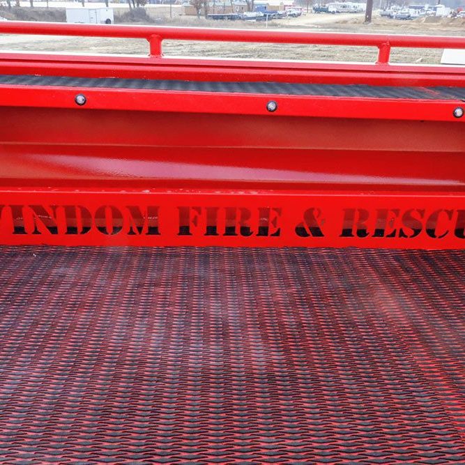 Red rescue boat
